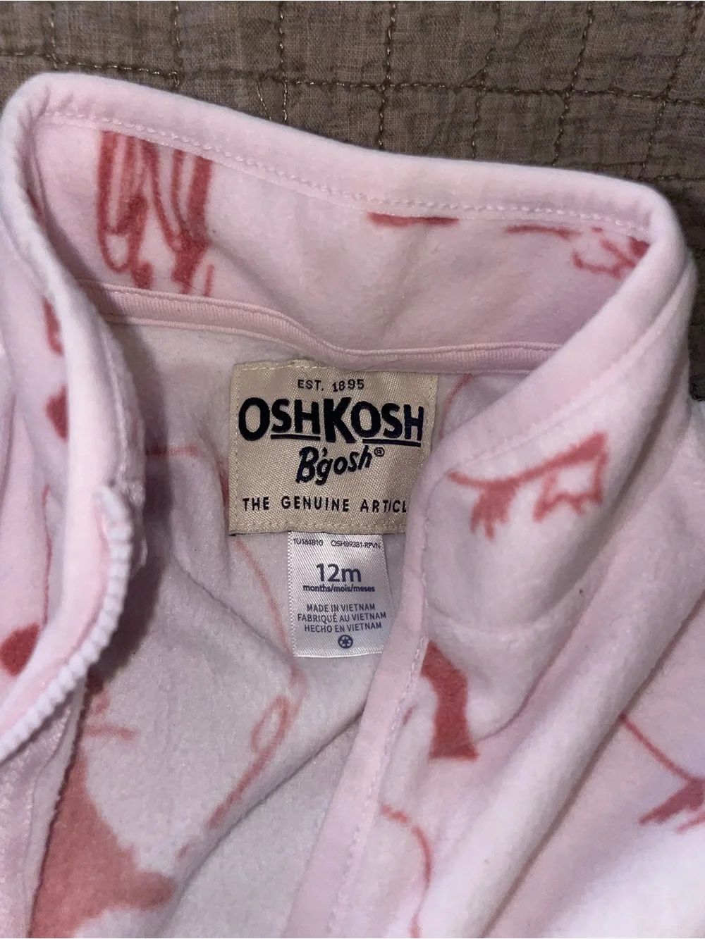 OshKosh B'gosh Pink Penguin Zip Pajama Set